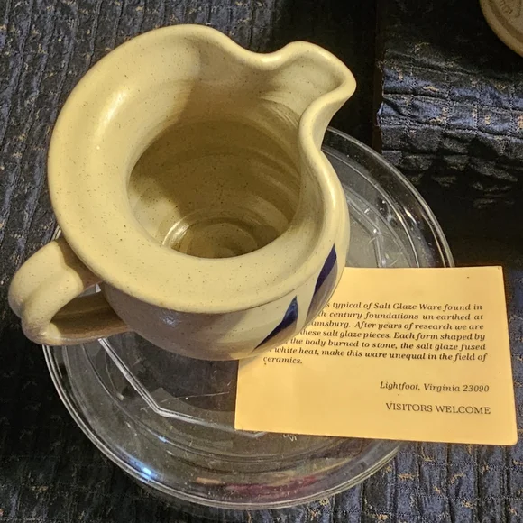 Hand Crafted Cobalt Salt Glaze Pitchers (Selling As Set) - Picture 4 of 10